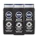 NIVEA Men DEEP Active Clean Body Wash - 8-hour Fresh Scent with Natural Charcoal - 16.9 fl. oz. Bottle (Pack of 3) primary