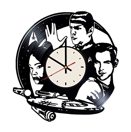 Amazon Com Star Trek Ornaments Vinyl Wall Clock Handmade Unique