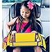 Kids Travel Tray- Comes with Dry Erase Board and Markers- iPad/Tablet Holder- Snack, Play and Stay Organized by Car Seat or Plane, (Blue/Yellow)- by Made Simple