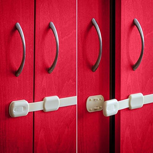 Child Safety Locks | Childproof Your House to Keep Kids Safe! 6 pack Cabinet locks Adjustable Protection Drawer Lock. Easy Baby Proofing 3M Adhesive &amp; baby Lock Protect Kit | FREE PRICELESS BONUS GIFT