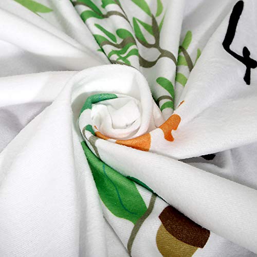 Milstone Blanket, Idealhouse 100% Cotton 1-12 Mouths Baby Boy Girl Toddlers Monthly Milstone Blankets, Cute Animals Printed Photography Background Props Blankets for Newborn Infants, 40" x 40"