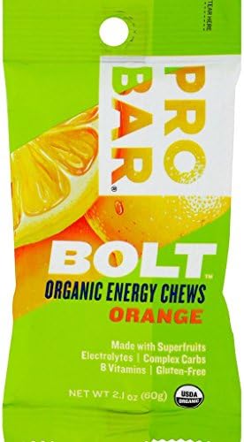 Probar Bolt Energy Chews - Organic Orange - 2.1 oz - Case of 12