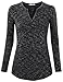 Messic Women's Long Sleeve V-Neck Thin Soft Shirt Basic Casual Knits Tee Tops