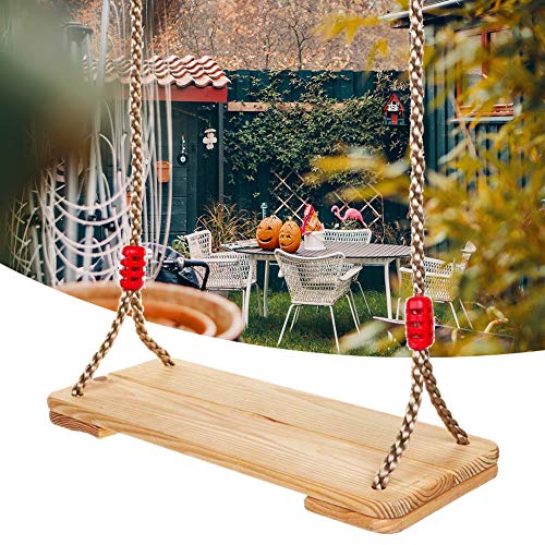 Dripex Schaukel Holz Brettschaukel 100KG Kinderschaukel mit Einstellbares Seil, Schaukelsitz Drinnen und Draußen… – Bild 7