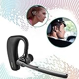 WISTMAR Bluetooth Headphones Best Wireless Business Earphones w/Mic Lightweight HD Stereo Sweatproof in-Ear Earbuds for Driving Workout 9 Hour Battery Noise Cancelling Headset