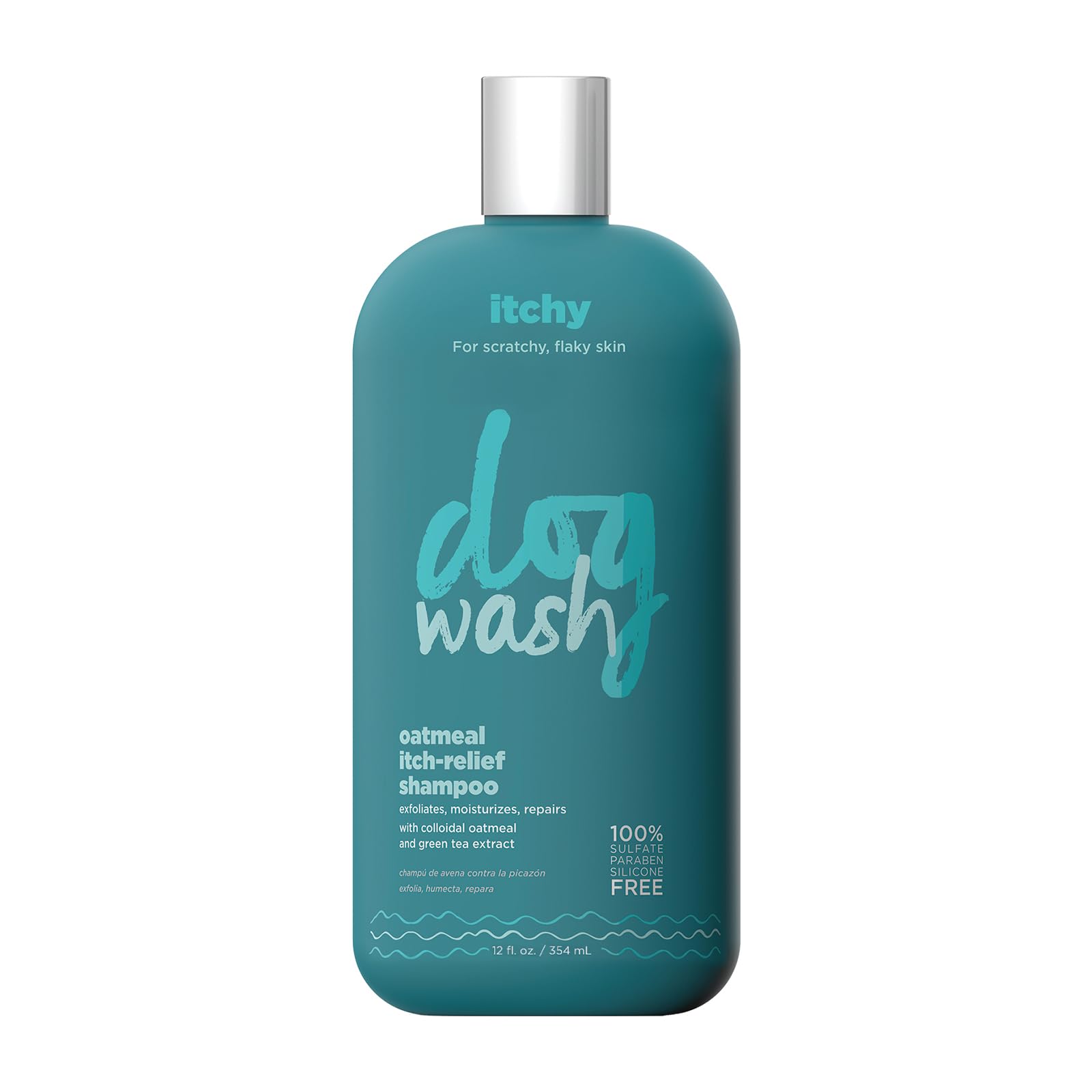 Dog Wash Oatmeal Itch-Relief Shampoo for Dogs – Gentle, Naturally Derived Cleansing Shampoo for Dogs with Dry, Itchy Skin – Heals Skin As It Cleans