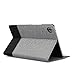 kwmobile Case Compatible with Huawei MediaPad M5 8 - Case PU Leather and Canvas Cover with Stand Feature - Grey/Black