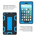 Fire 7 2015 Case With Screen Protector [Not Fit Fire 7 2017], I-VIKKLY [Kickstand] Heavy Duty Hybrid Shockproof Case For Amazon Fire 7 Inch Tablet (5th Generation - 2015 release) (Blue+Black)