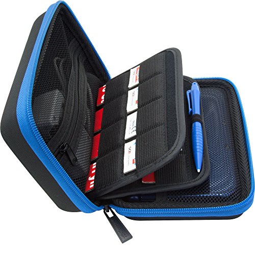 Brendo-New-Nintendo-3DS-XL-2DS-XL-and-3DS-Carrying-Case-with-24-Game-Cartridge-Holders-and-Large-Stylus-BlackBlue
