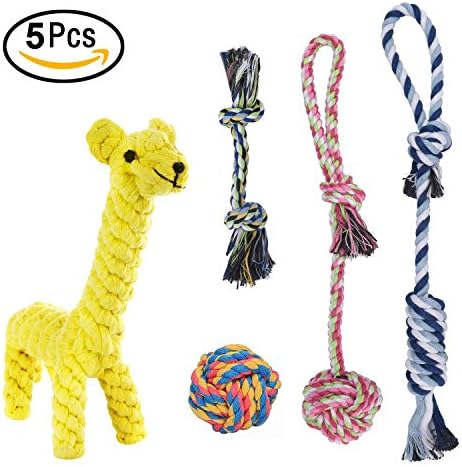 Lylyzoo Dog Chew Toy, Dog Rope Toy, Durable Interactive Cotton Toys Dental Health Teeth Cleaning for Small to Medium Dog