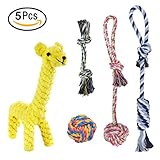 Lylyzoo Dog Chew Toy, Dog Rope Toy, Durable Interactive Cotton Toys Dental Health Teeth Cleaning for Small to Medium Dog