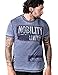 Nobility by Xzavier Men's Acid Wash Vintage Patch Military t shirt