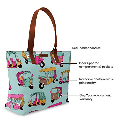 dailyobjects funky rickshaw fatty tote bag-multicolour