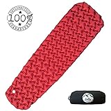 ZOELLY Ultralight Sleeping Pad, Camp Sleep Pad – Durable, Inflatable Sleeping Pad - High Grade Pongee – Compact & Lightweight - Perfect Sleeping Pad for Camping, Backpacking, Travel or Relaxing