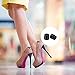 Frienda 16 Pairs High Heel Protectors Heel Tip Replacements Caps, Black and Clear