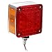 Red/Amber 52 Leds Stop Turn Tail Lamp,Fender Marker Clear Lights,for 12V universal vehicles,Pack of 2