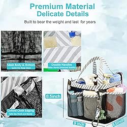 Haundry Mesh Shower Caddy Bag, Large College Dorm