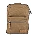 OXA Multi-pocket Fashion Vintage Cotton Canvas Sling Backpack Messenger Bag Ipad Bag Shoulder Backpack Crossbody Chest Satchel Travel Bag for Men and Women Brown