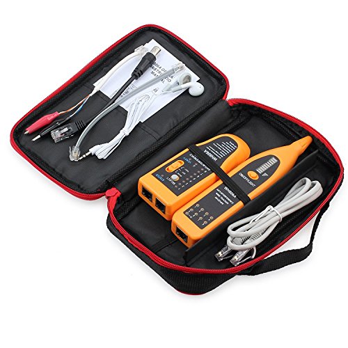 Kamtop Network Tester Anti-interference Wire Tracker with Batteries Earphone And Bag High Sensitive Portable Cable Tracer Tester for LAN Ethernet RJ45 RJ11 - Thumbnail 6