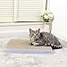 AMZNOVA Cat Scratching Pad, Durable Cardboard, Cat Scratcher with Catnip, Wide, Textured White(Upgraded)