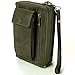 Alpine Swiss Mens Leather Clutch Bag Travel Case Organizer Wallet Gray