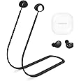 SUIHUOJI for Galaxy Buds 2 Strap, Soft Silicone Special Anti-Skid Design Sports Anti Lost Strap Lanyard Accessories ONLY Compatible with Samsung Galaxy Buds 2 Earbuds Neck Rope Cord - Black