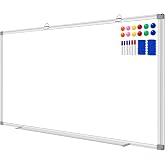 H-Qprobd 72"x48" Large Dry Erase Board for Wall 6' x 4' Magnetic Whiteboard Aluminum Presentation White Boards with Long Pen Tray, 6 Markers, 2 Erasers &amp;12 Magnets