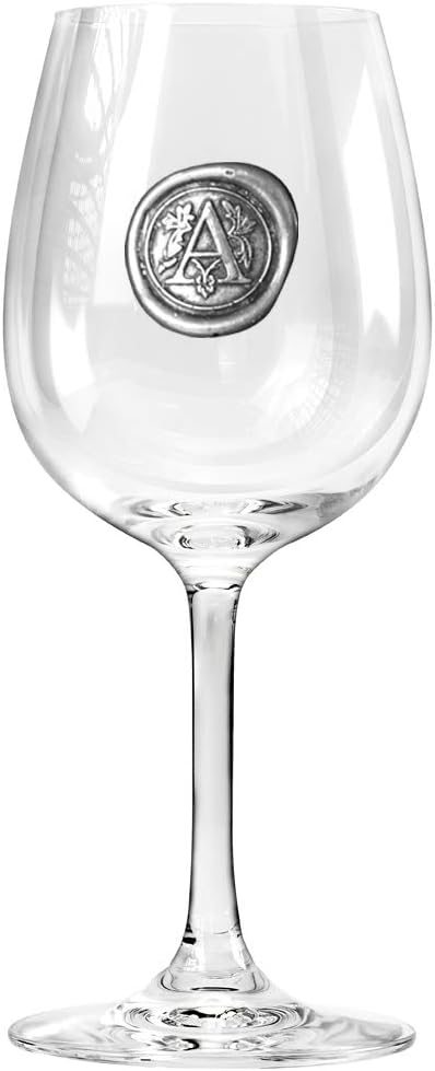 English Pewter Company Personalised Wine Glass with Your Choice of Initial (A), Unique Gift for Men or Women Birthdays - Image 5