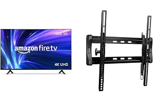 FIRE TV BUNDLE: Amazon Fire TV 55" 4-Series 4K UHD smart TV with Fire TV Alexa Voice Remote & Made for Amazon Universal Tilting TV Wall Mount for 32-55" TVs