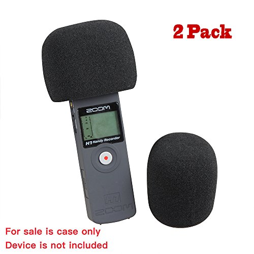 2 Pcs Foam Windscreen for Zoom H1 Handy Portable Digital Recorder by Hermitshell