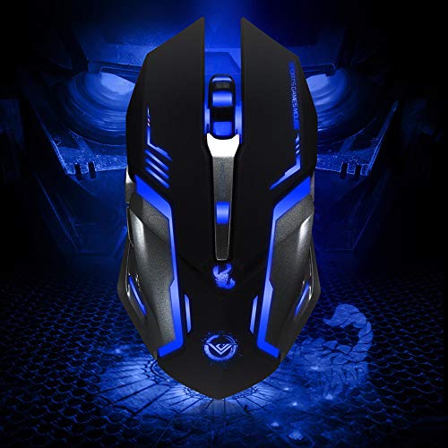 Wired Gaming Mouse for PC Laptop Mac, 3500 DPI 6 Buttons Custom Macros USB Alternately Change Light (Black)