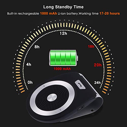 image for Autopmall Bluetooth Car Kit, Bluetooth Speakerphone Handsfree Speaker 