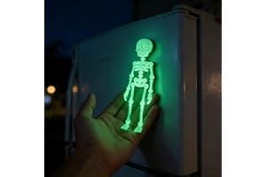 7.87 Inch 3D Printed Skeleton Figurine Fridge Magnet,Skeleton Decor for Home Kitchen, Creative Handicraft Ornament, Novelty G