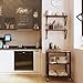 VASAGLE Industrial Floating Shelves, Hanging Shelves Wall Mounted, Decor Shelves Set of 2, Wood Look Accent Furniture Metal Frame Living Room Bathroom Bedroom Kitchen Office ULCR01BX, Rustic Brown