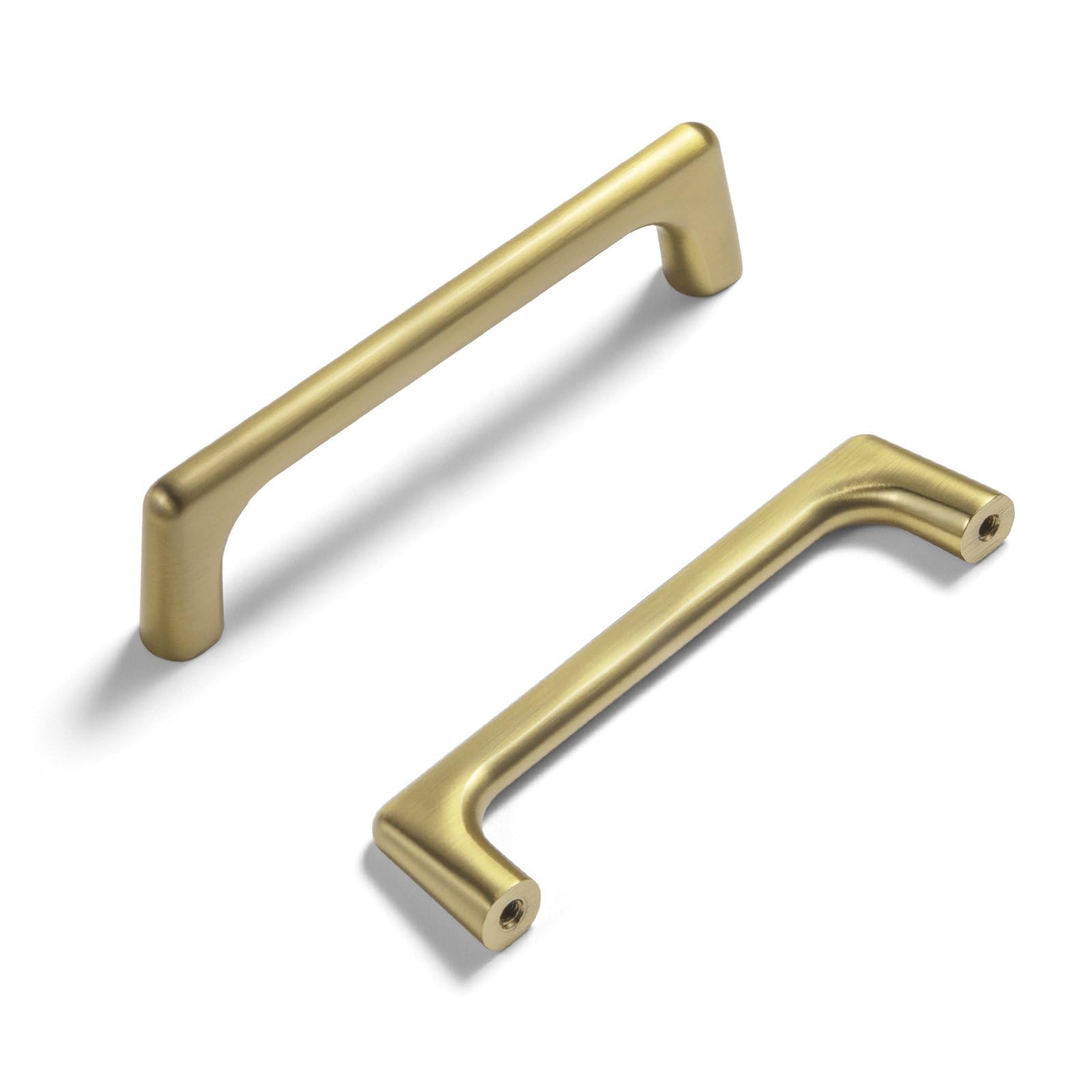 Goo-Ki Brushed Gold Cabinet Pulls with 4'' Hole
