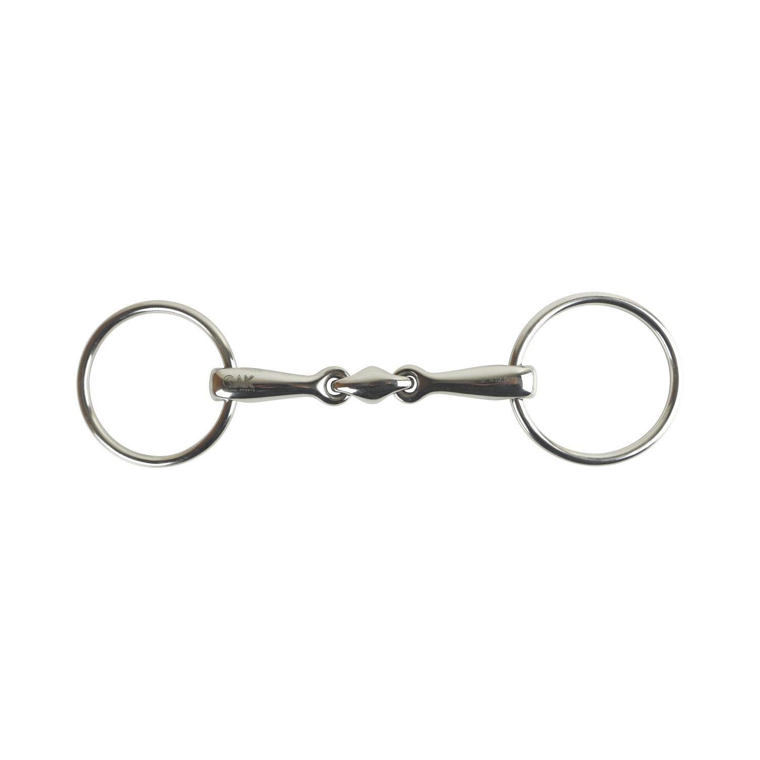 AK Loose Ring Lozenge with Angled Shape in Stainless Steel AKRS-2622 (Silver, 5.25'')