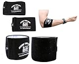 Grip Power Pads Elbow Compression Sleeve (2 Count) Golf Elbow Brace Weightlifting Sleeve Tennis Strap Arthritis & Tendonitis Pain Relief Workout Arm Support Sleeve