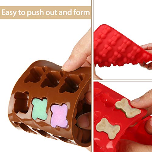 5 Pack Silicone Chocolate Molds Candy Making Mold,Jeteven Fat Bombs Ice Cube,Jelly,Cupcake Baking Mold - Mermaid/Bone/Heart/Cute Animal/Squares Shaped Silicone Molds With a Bonus Dropper