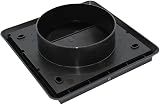 Kair Black 100mm Gravity Wall Vent Grille with Front Cover 155mm view 4