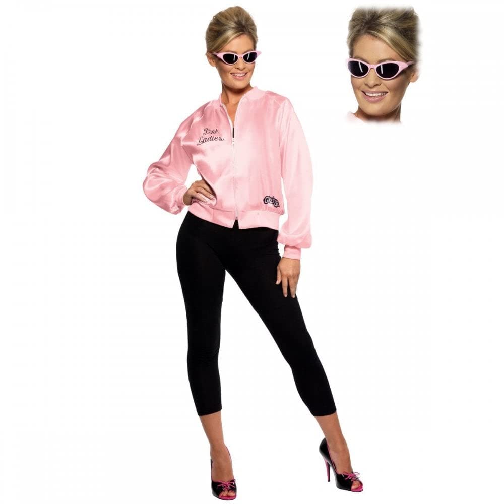 Pink Ladies Official Licensed Grease Jacket Medium + Sunglasses