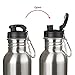 Sahara Sailor Stainless Steel Water Bottle W Carabiner Clip, 28 Oz