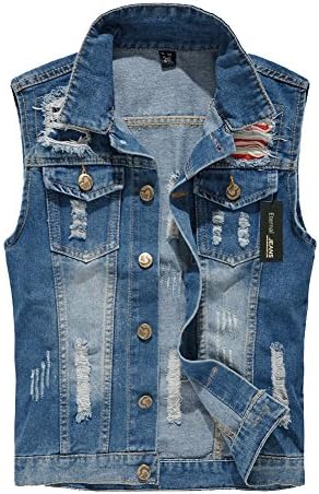 Eternal Women Winter Spring Cotton Sleeveless Jeans Denim Vest Jacket Outerwear Clothes (XXL, Vest-2)