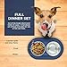 Bonza Cat or Small Dog Bowls with Spill-Proof Mat,12 oz Stainless Steel Feeding Dishes
