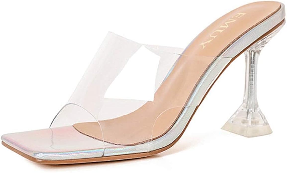 clear color heels