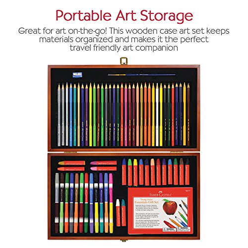 Faber-Castell Young Artist Essentials Gift Set - 64-Piece Premium Quality Art Set for Kids
