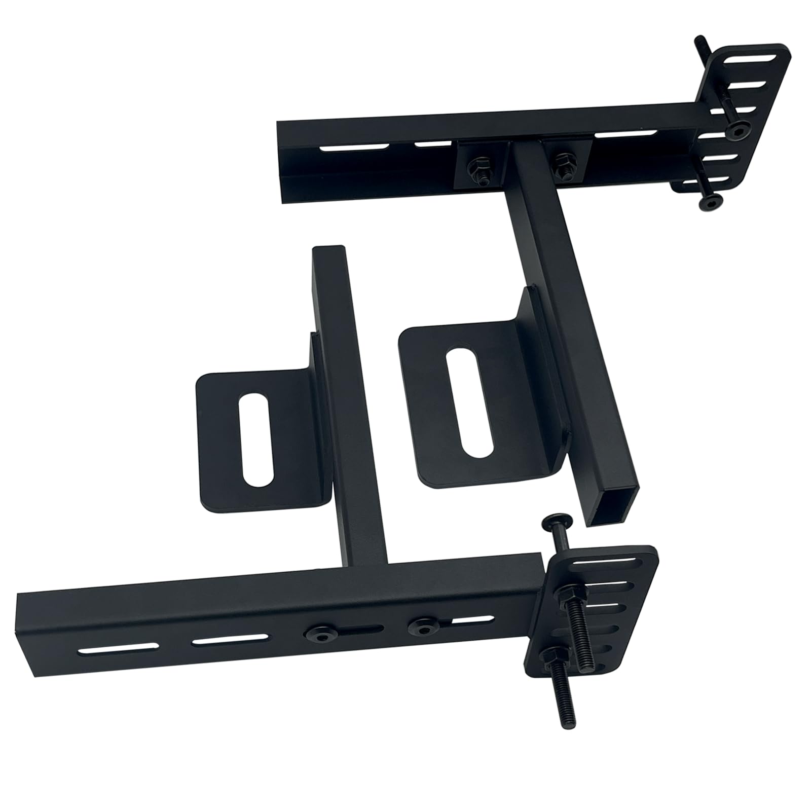 Photo 1 of 2 Pack Headboard Bracket Kit for Metal Bed Frame, Adjustable Headboard & Footboard Extension Brackets, Fits Twin, Full, Queen, King Size Bed, Matte Black