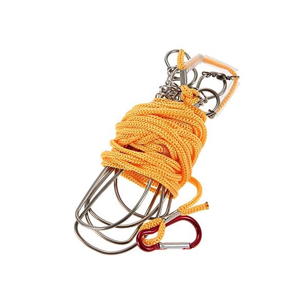 Lixada-5-Snaps-Stainless-Steel-Fish-Stringer-Rope-Lanyard-Fish-Lock-Fishing-Accessories-Tackle-Tool