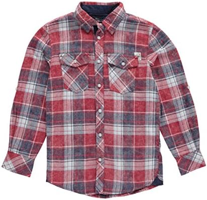 Triple 5 Soul Big Boys' "Creek" Button-Down Shirt - red, 10 - 12