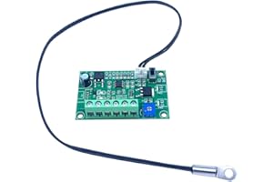 QINIZX DC 12V 24V 4A 2-Way Adjustable PWM Fan Speed Controller, Automatic PC CPU Case Fans Temperature Control Governor with Sensor for 2 3 4-Wire DC Fan