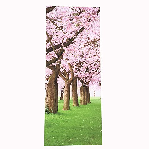 New!! ZOMUSA 3D Self-adhesive Cherry Blossoms Door Wall Mural Photo Wall Sticker Decal (Multicolor)